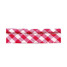Biais tape gingham lace finish red 714361246